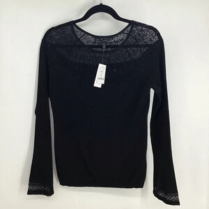 White House Black Market Women’s Sequined Classic Party Sweater Top NWT